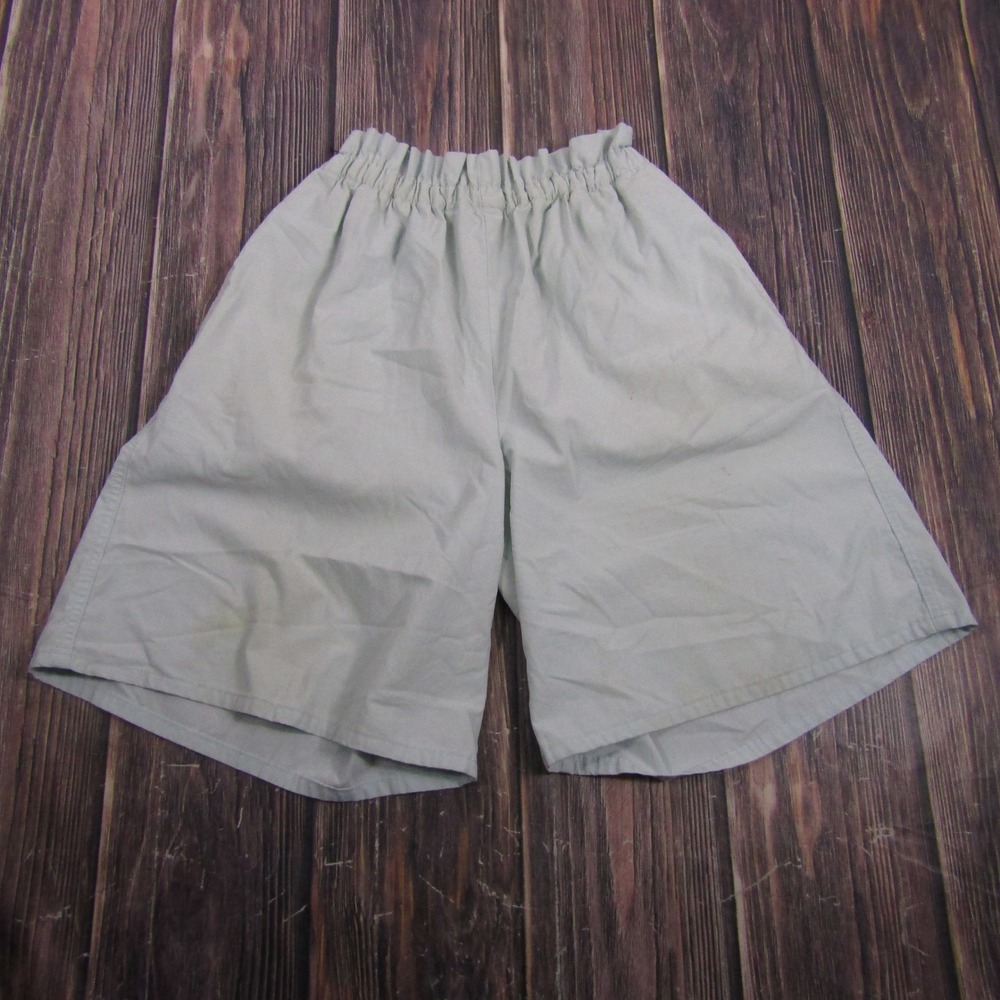 Favorites Shorts Women 20W Light Blue Paperbag Elastic Waist Cotton Vintage